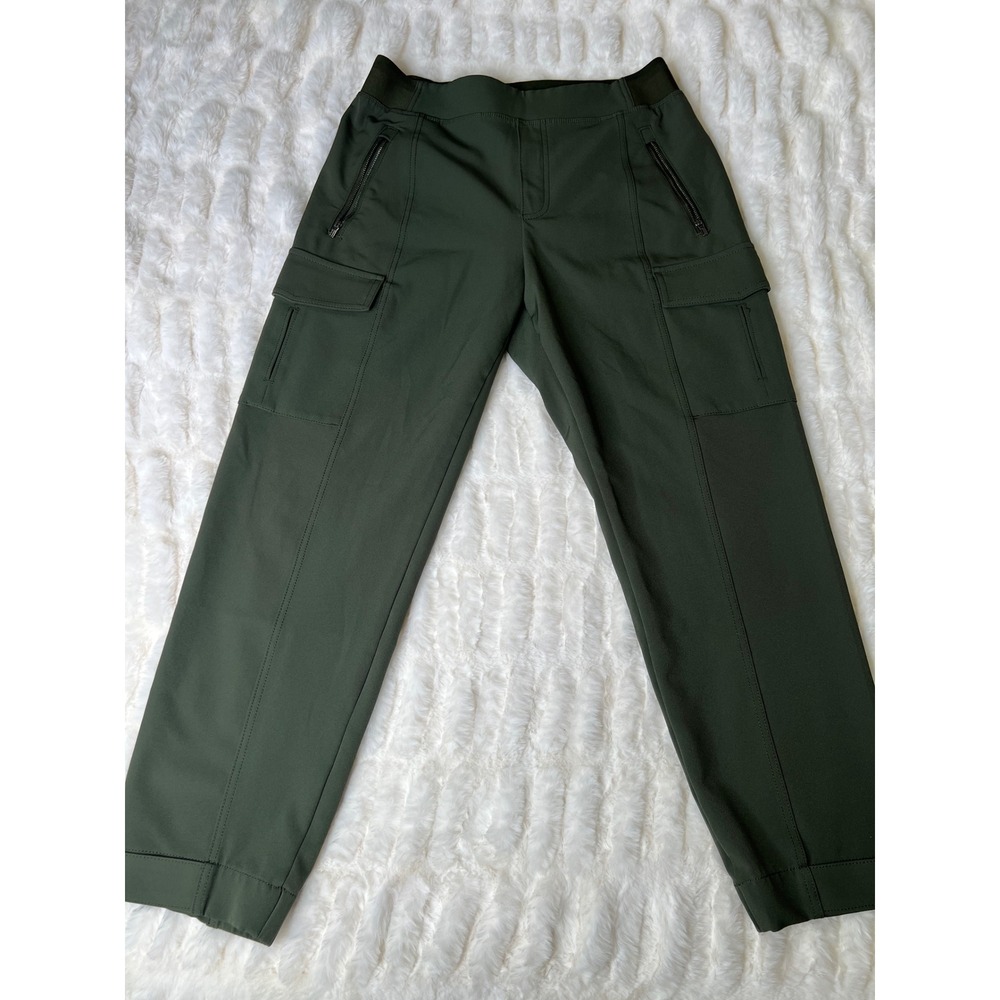 Athleta Headlands Hybrid Cargo II Pants Dark Olive Green 8P Petite Trekking Pant